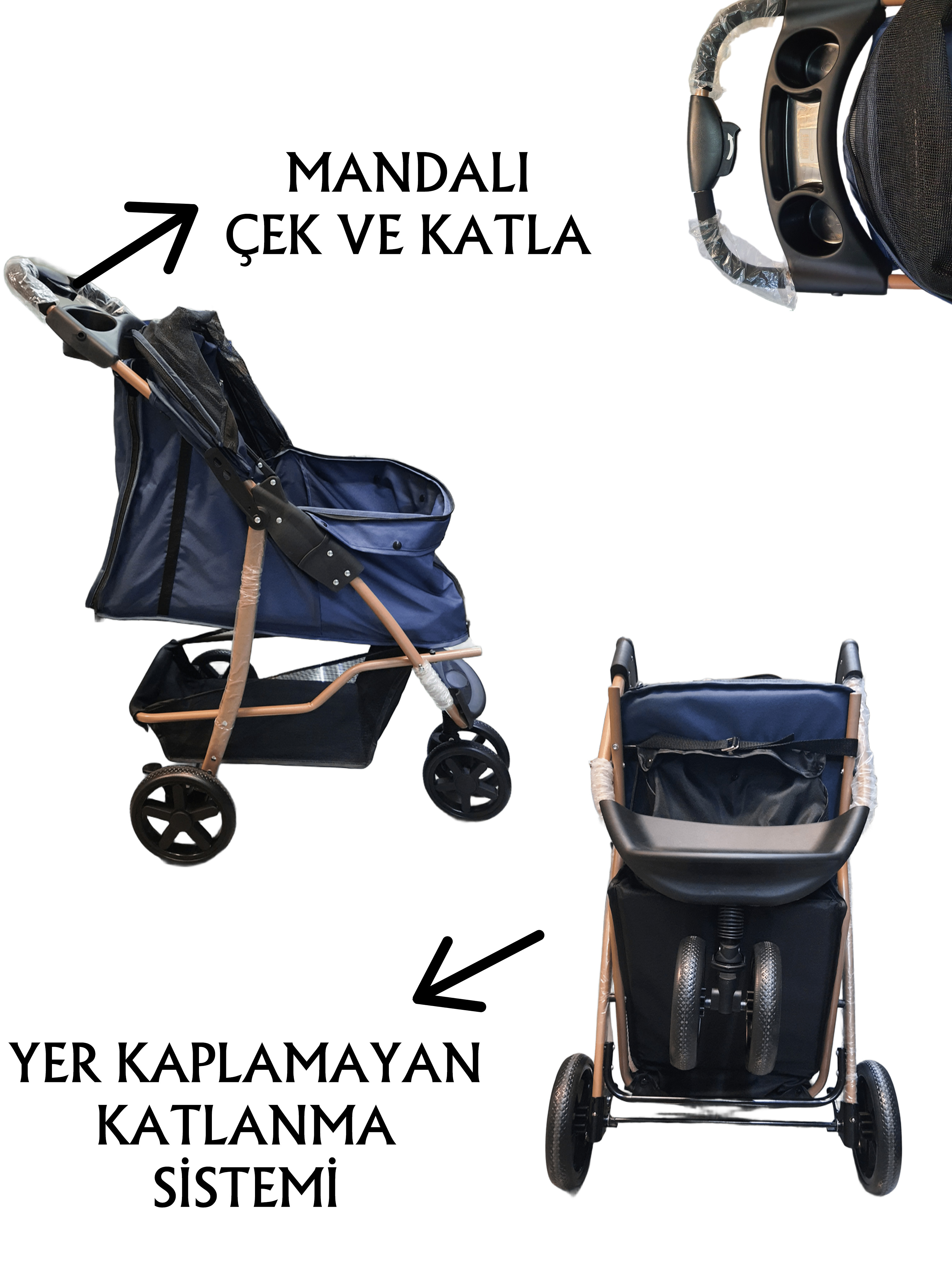 Tommy%20Evcil%20Hayvan%20Arabası%2087x50x107cm%20Lacivert%20Max%2020%20Kg