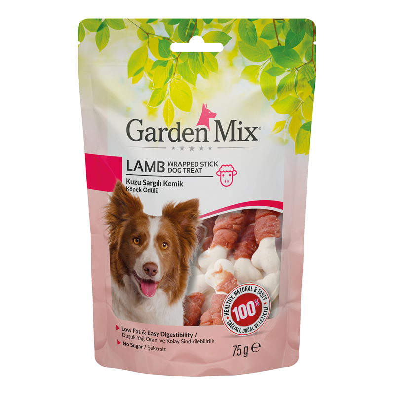 Garden%20Mıx%20Kuzu%20Sargılı%20Kemik%20Köpek%20Ödülü%2075%20Gr