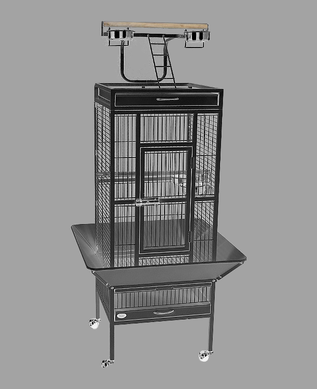 Dayang%20Papağan%20Kafes%20Ayaklı%2045.7x45.7x156cm%20Sıyah