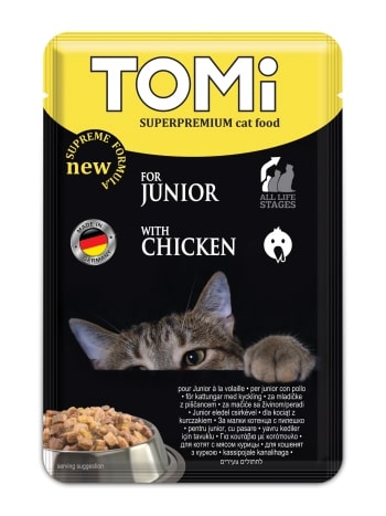 Tomi%20Yavru%20Kedi%20Kümes%20Hayvanlı%20Pouch%20Mama%20100gr