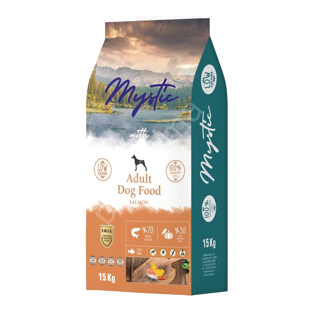 Mystic%20Az%20Tahıllı%20Yetişkin%20Köpek%20Maması%20Somon%2015kg