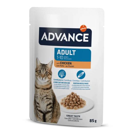 Advance Cat Adult Chıcken Wet Pouch 12x85gr