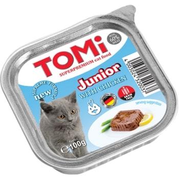 Tomi Yavru Kedi Kümes Hayvanlı Alüminyum Yaş Mama 100gr (pate)