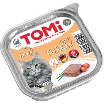 Tomi Kedi Hindili Alüminyum Yaş Mama 100gr (pate)